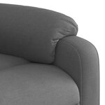 vidaXL Fauteuil inclinable Gris foncé Tissu