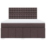 vidaXL Sommier à lattes de lit avec matelas Marron foncé 180x200 cm