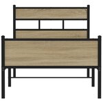 vidaXL Cadre de lit sans matelas chêne sonoma 90x190 cm