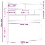 vidaXL Tête de lit de remplacement métal noir 100 cm