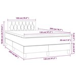 vidaXL Sommier à lattes de lit avec matelas Crème 120x200 cm Tissu