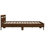 vidaXL Cadre de lit avec tête de lit chêne marron 180x200 cm