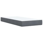 vidaXL Sommier à lattes de lit et matelas Gris foncé 90x200 cm Velours