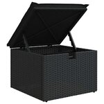 vidaXL Salon de jardin 4 Pièces avec coussins noir résine tressée