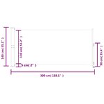vidaXL Auvent latéral rétractable de patio 140x300 cm Gris