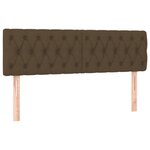 vidaXL Têtes de lit 2 Pièces Marron Foncé 80x7x78/88 cm Tissu