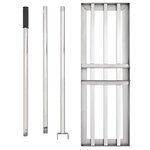 vidaXL Niveau de jardin Argent 75 x 25 x 200 cm Acier Inoxydable 201