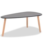 vidaXL Ensemble de tables basses 2 Pièces Bois de pin massif Noir