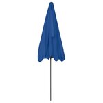 vidaXL Parasol de plage bleu azur 200x125 cm