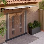 vidaXL Auvent de porte Noir et transparent 297 5x90 cm Polycarbonate