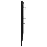 vidaXL Porte-manteau mural avec stockage avec miroir Chêne noir 96 x 1 5 x 90 cm