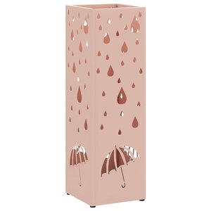 vidaXL Porte-parapluie Rose 15 5 x 15 5 x 49 cm Métal
