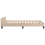 vidaXL Cadre de lit avec tête de lit cappuccino 120x190 cm similicuir