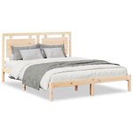 vidaXL Cadre de lit extra long sans matelas 140x220 cm bois massif