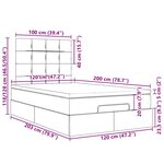vidaXL Cadre de lit ottoman avec matelas bleu foncé 120x200 cm velours