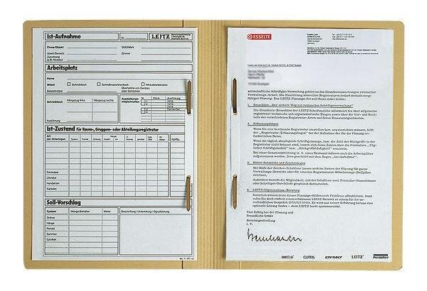 50 x chemise double pli  carton manila  format A4  chamois LEITZ