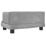 vidaXL Canapé pour enfants gris clair 60x40x30 cm velours
