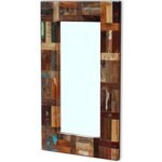 vidaXL Miroir Bois de récupération massif 80x50 cm