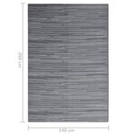 Vidaxl tapis d'extérieur anthracite 140x200 cm pp