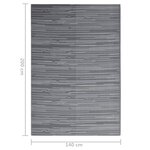 vidaXL Tapis d'extérieur Anthracite 140x200 cm PP