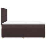 vidaXL Sommier à lattes de lit avec matelas Marron foncé 140x190 cm