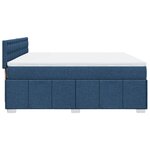 vidaXL Sommier à lattes de lit avec matelas Bleu 180x200 cm Tissu