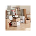 Pack and Move - Lot 20 cartons stockage - 55 x 30 x 30 cm - Poignées renforcées - 1 marqueur offert
