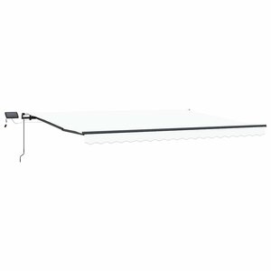 vidaXL Auvent Rétractable Blanc 400 ×300 cm tissu