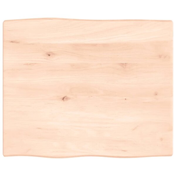 vidaXL Dessus de table bois chêne massif non traité bordure assortie