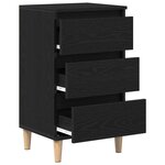 vidaXL Cabinet de chevet Chêne noir 40 x 35 x 70 cm Bois d'ingénierie