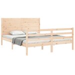 vidaXL Cadre de lit sans matelas 160x200 cm bois massif