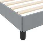 vidaXL Lit à ressorts avec matelas Gris clair 200 x 200 cm tissu