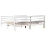 vidaXL Cadre de lit avec tête de lit sans matelas blanc 200x200 cm