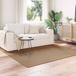 vidaXL Tapis de surface Carré HUARTE Naturel 200 x 200 cm Polyester