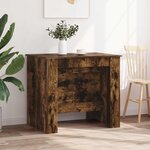 vidaXL Table à dîner 240 x 85 x 75 cm Bois d'ingénierie Chêne fumé