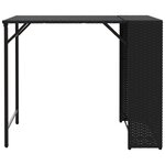 vidaXL Ensemble à manger de jardin 5 Pièces pliable noir résine tressée