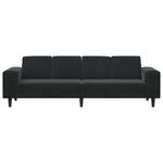 vidaXL Ensemble de Canapés Noir Velours