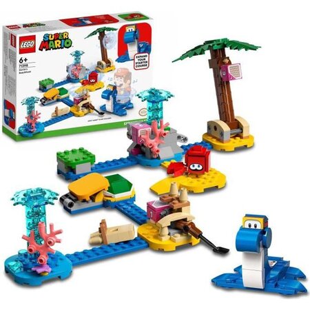 Lego 71398 super mario ensemble d'extension le bord de mer de dorrie  jouet de construction avec crabe pour enfants +6 ans