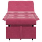 vidaXL Canapé-lit 3-en-1 Design extractible Bordeaux Velours