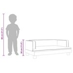 vidaXL Canapé pour enfants noir 80x45x30 cm velours