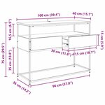 vidaXL Table console avec tiroir Chêne artisanal 100 x 40 x 75 cm