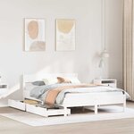 vidaXL Cadre de lit sans matelas blanc 140x200 cm bois de pin massif