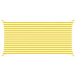 vidaXL Voile d'ombre Jaune et blanc 2 5 x 5 m 100   polyester Oxford