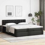 VidaXL Cadre de lit ottoman avec matelas noir 200x200 cm similicuir