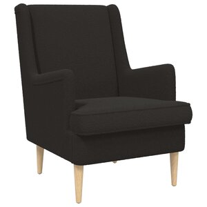 vidaXL Fauteuil Noir Bouclé