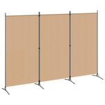 vidaXL Paravent à 3 panneaux Beige 260 x 180 cm Tissu
