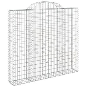 vidaXL Panier de gabions arqué 200x50x180/200 cm Fer galvanisé