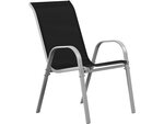 Fauteuil jardin Textilène "Cordoba" - Phoenix - Noir - Lot de 4