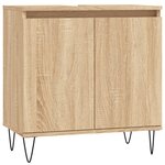 vidaXL Armoire de bain chêne sonoma 58x33x60 cm bois d'ingénierie