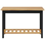 VidaXL Table console EKAI Noir 112 x 35 x 76 cm Bois de pin massif